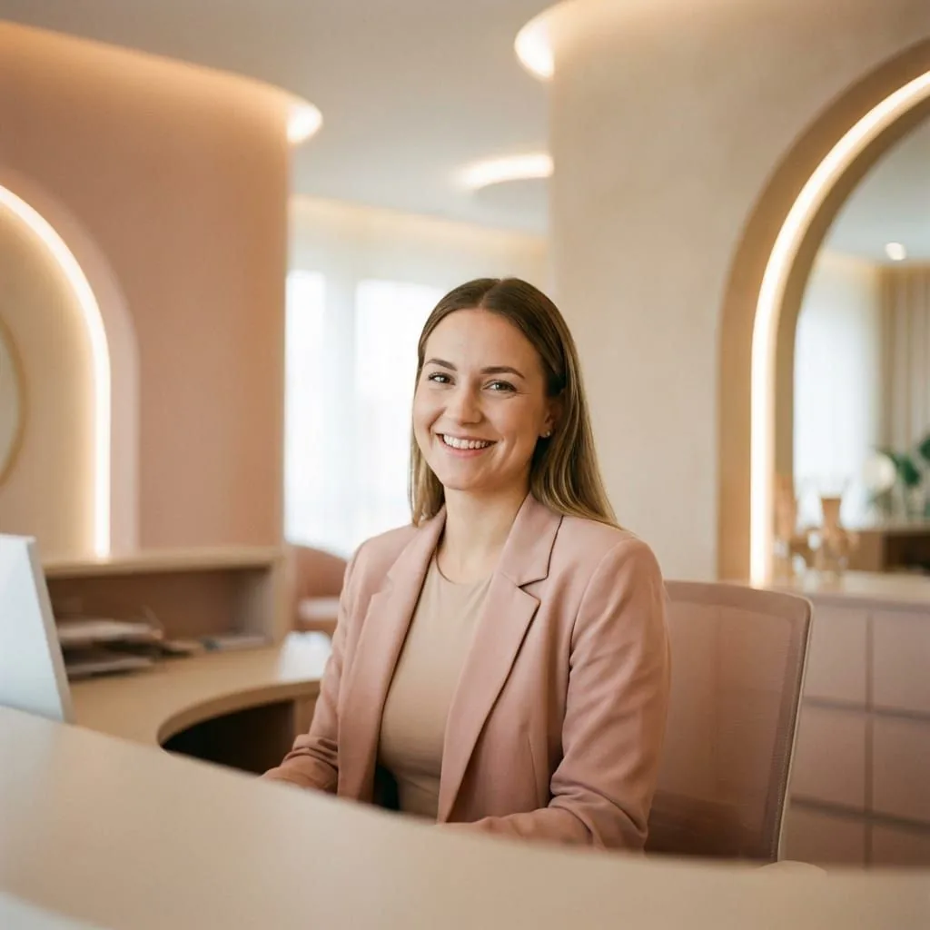 Freundliches Empfangsteam in der Schönheitspraxis